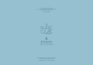 The Surf Club Four Seasons Hotel and Residences brochure