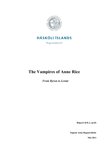 The Vampires of Anne Rice