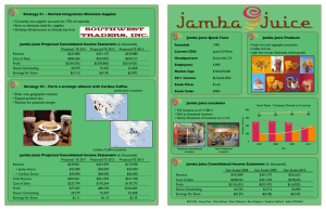 Jamba Juice Quick Facts Jamba Juice Consolidated Income