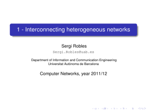 1 - Interconnecting heterogeneous networks