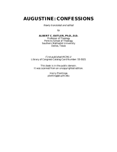 Augustine, the “confession