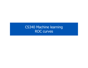 CS340 Machine learning ROC curves
