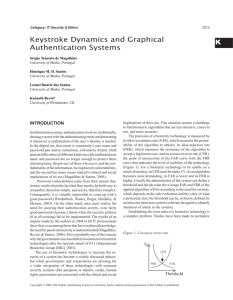 K Keystroke Dynamics and Graphical Authentication Systems