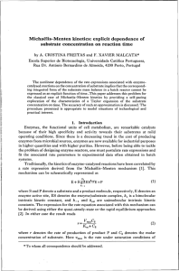 Michaelis-Menten kinetics: explicit dependence of substrate