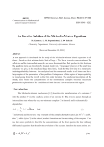 An Iterative Solution of the Michaelis–Menten Equations