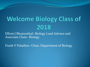 Biology Class of 2018