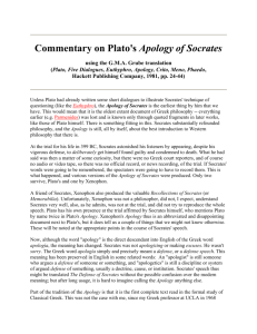 Commentary on Plato's Apology of Socrates
