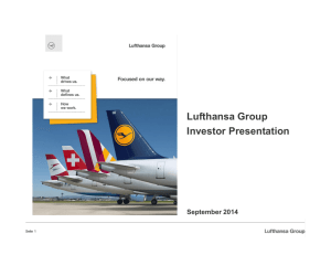 Lufthansa Group Investor Presentation