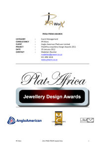 Anglo American PlatAfrica Jewellery Design Awards 2011