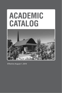 academic catalog - Bethany Lutheran College