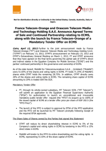 France Telecom-Orange and Orascom Telecom Media and