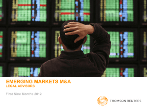 emerging markets m&a - Thomson Reuters Deal Making Intelligence