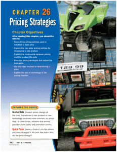 CHAPTER 26 Pricing Strategies