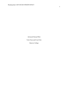 Advanced Stroop Effect - John H. Krantz
