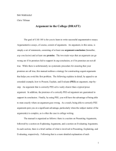 Argument in the College (DRAFT)