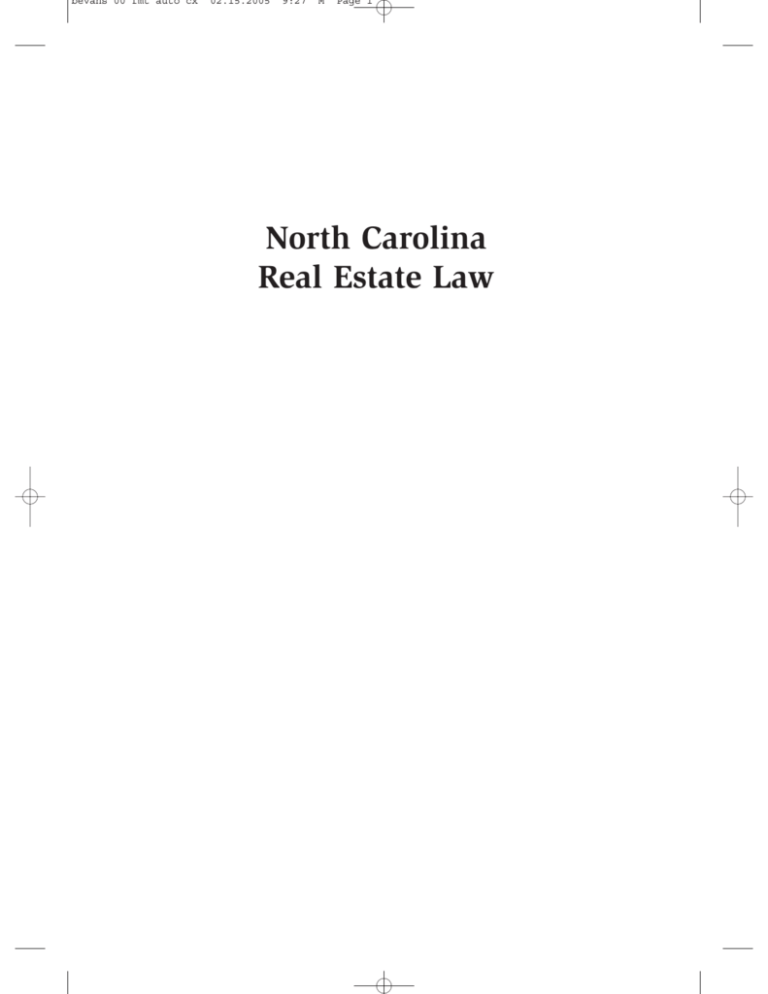 North Carolina Real Estate Law