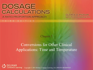 Conversions for Other Clinical Applications: Time and Temperature
