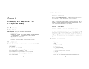 Chapter 3 Philosophy and Argument: The Example of Cloning