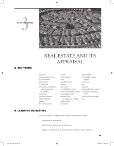 ReAL eSTATe AnD ITS APPRAISAL - Connecticut Association of