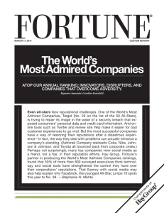 The World's Most Admired Companies
