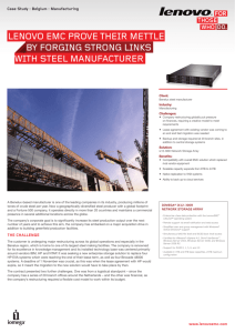 Lenovo eMC prove their MettLe by forging strong Links with steeL