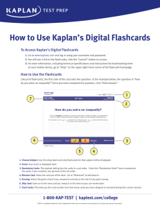 How to Use Kaplan's Digital Flashcards