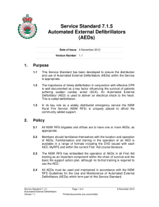 7.1.5 Automated External Defibrillators (AEDs)