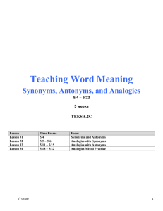 Teaching Word Meaning - Midland ISD
