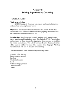 Solving Equations by Graphing