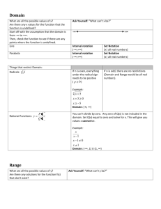 Domain Range