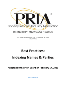 Best Practices: Indexing Names & Parties