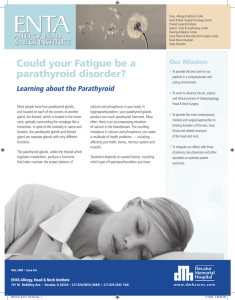 Could your Fatigue be a parathyroid disorder?