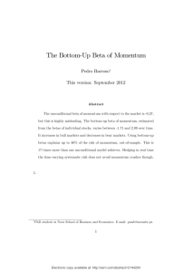 The Bottom$Up Beta of Momentum - Nova School of Business and