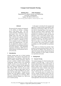 Unsupervised Semantic Parsing - Association for Computational