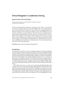 Ethical Navigation in Leadership Training