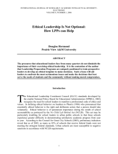 Ethical Leadership Is Not Optional: How LPPs Can Help