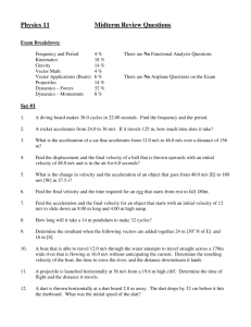 Physics 11 Midterm Review Questions