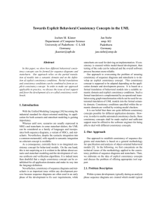 Towards Explicit Behavioral Consistency Concepts in the UML