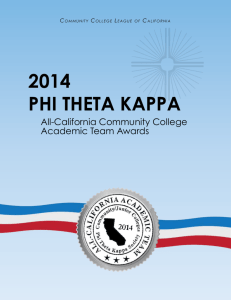 2014 Phi TheTa KaPPa - Community College League of California