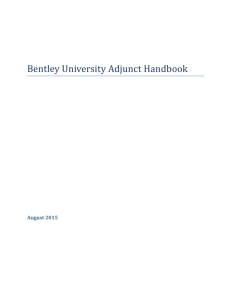 Bentley University Adjunct Handbook