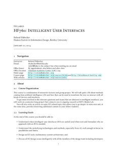 HF      : Intelligent User Interfaces