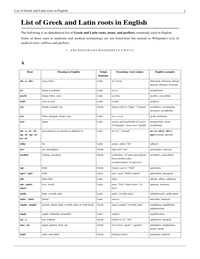 list-of-greek-and-latin-roots-in-english