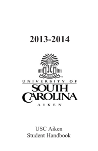 USC Aiken Student Handbook - University of South Carolina Aiken