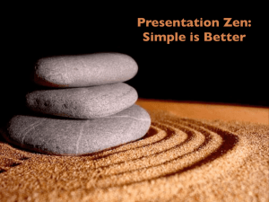 Presentation Zen: Simple is Better
