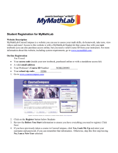 Student Registration for MyMathLab