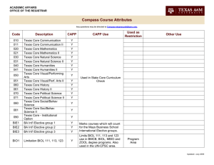 Compass Course Attributes