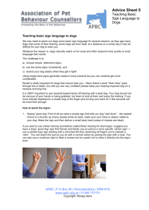 Advice sheet 5 - Teaching basic sign language