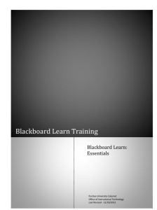 Blackboard Learn Training