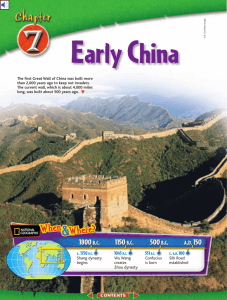 Chapter 7: Early China - Central York School District