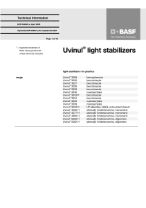 Uvinul light stabilizers